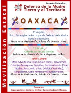 Cartel Final Movilización Oaxaca