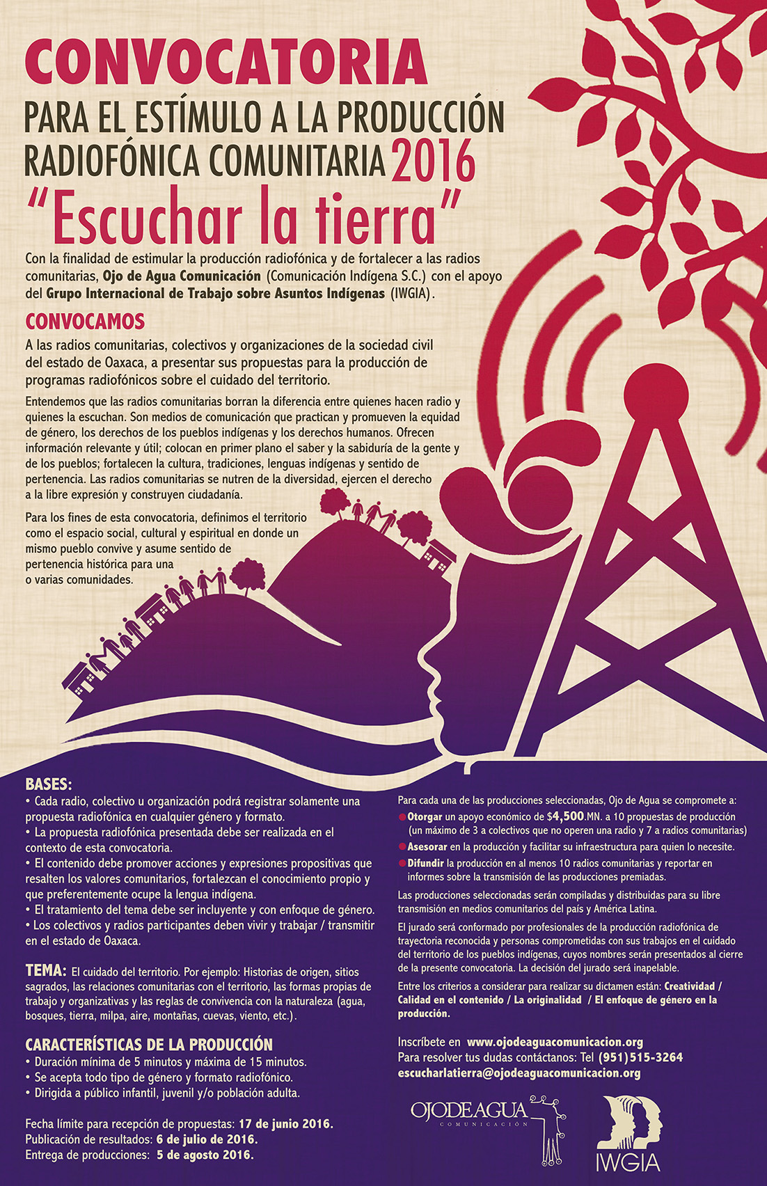 convocatoria escuchar la tierra WEB